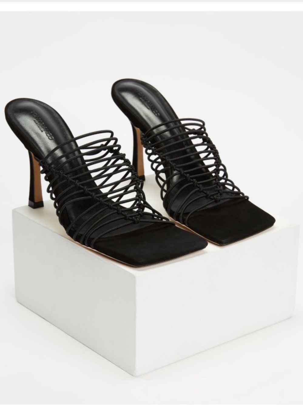 Tony Bianco Strappy Square Toe Lynx Mule sz 8 NEW